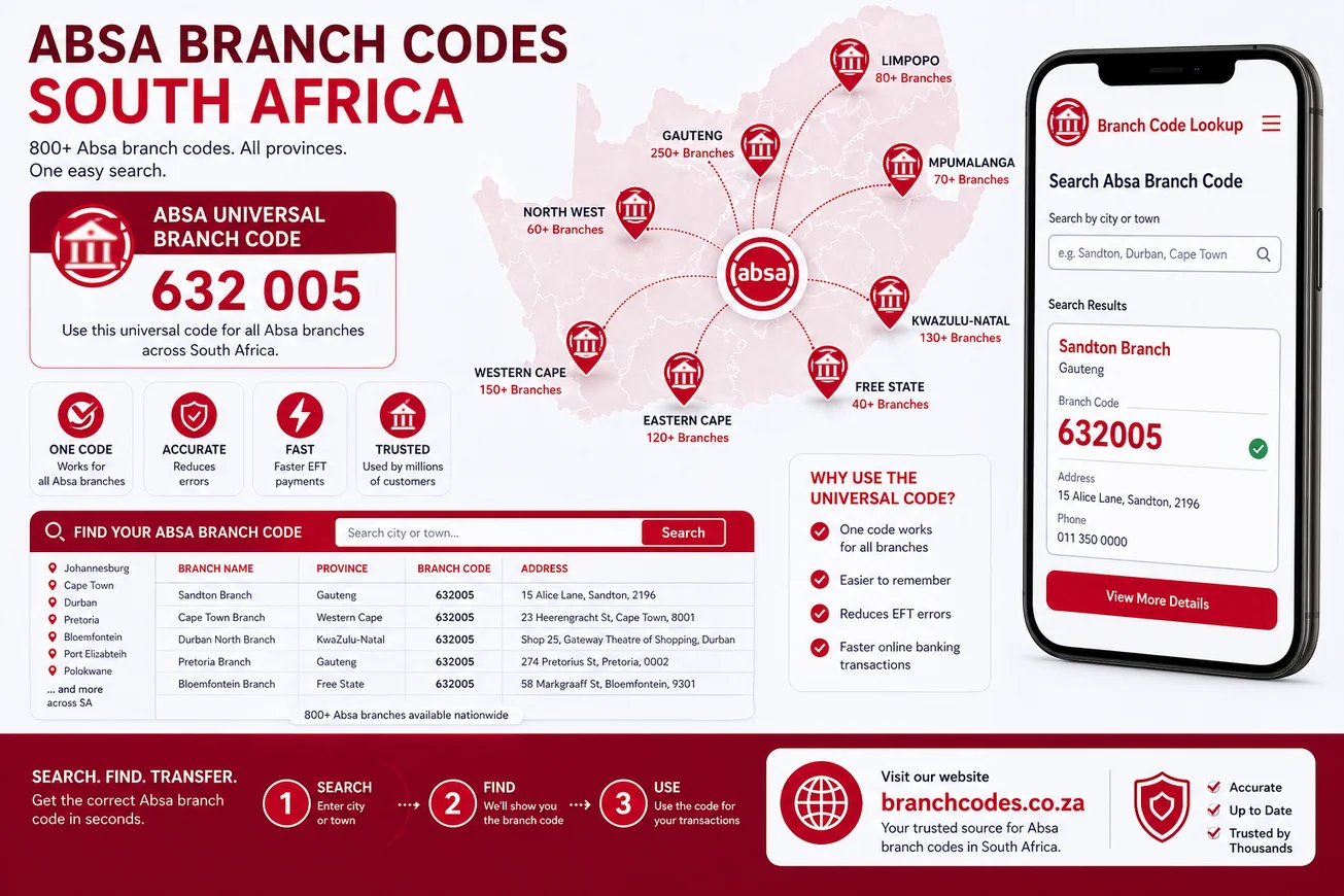 ABSA BRANCH CODES